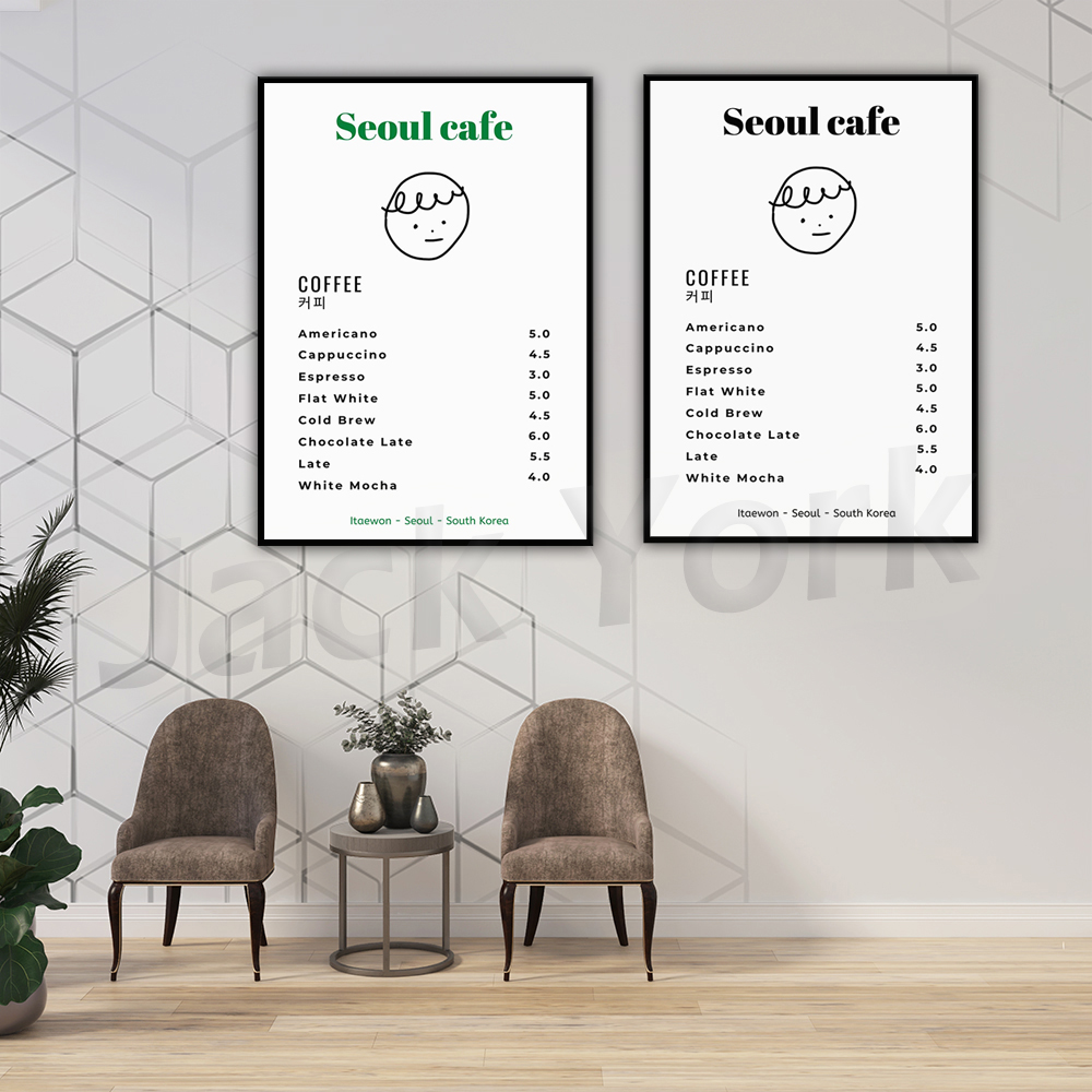 โซล Cafe พิมพ์ Wall Art พิมพ์  - Korean Lifestyle Aesthetic บทวิจารณ์และราคา