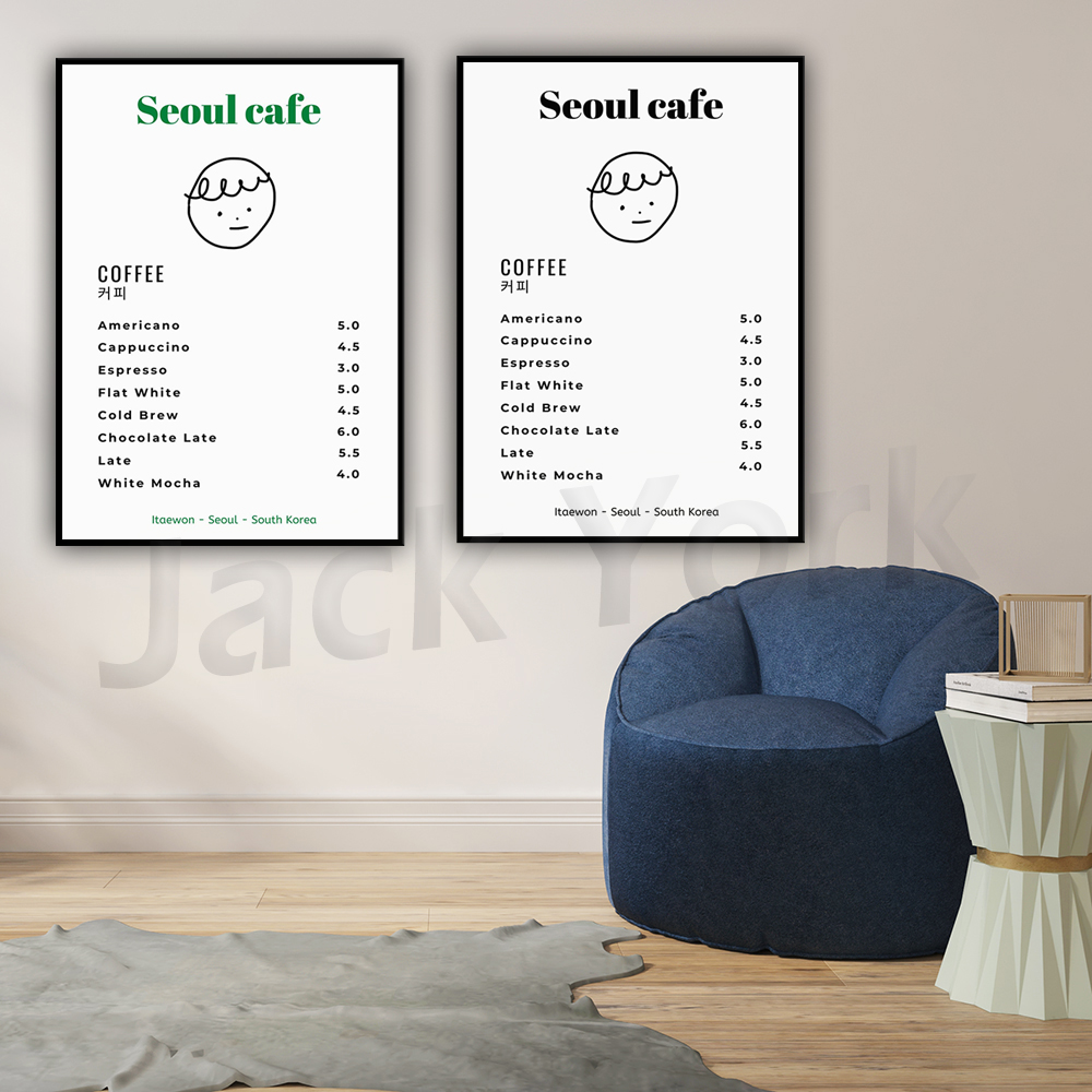 โซล Cafe พิมพ์ Wall Art พิมพ์  - Korean Lifestyle Aesthetic บทวิจารณ์และราคา
