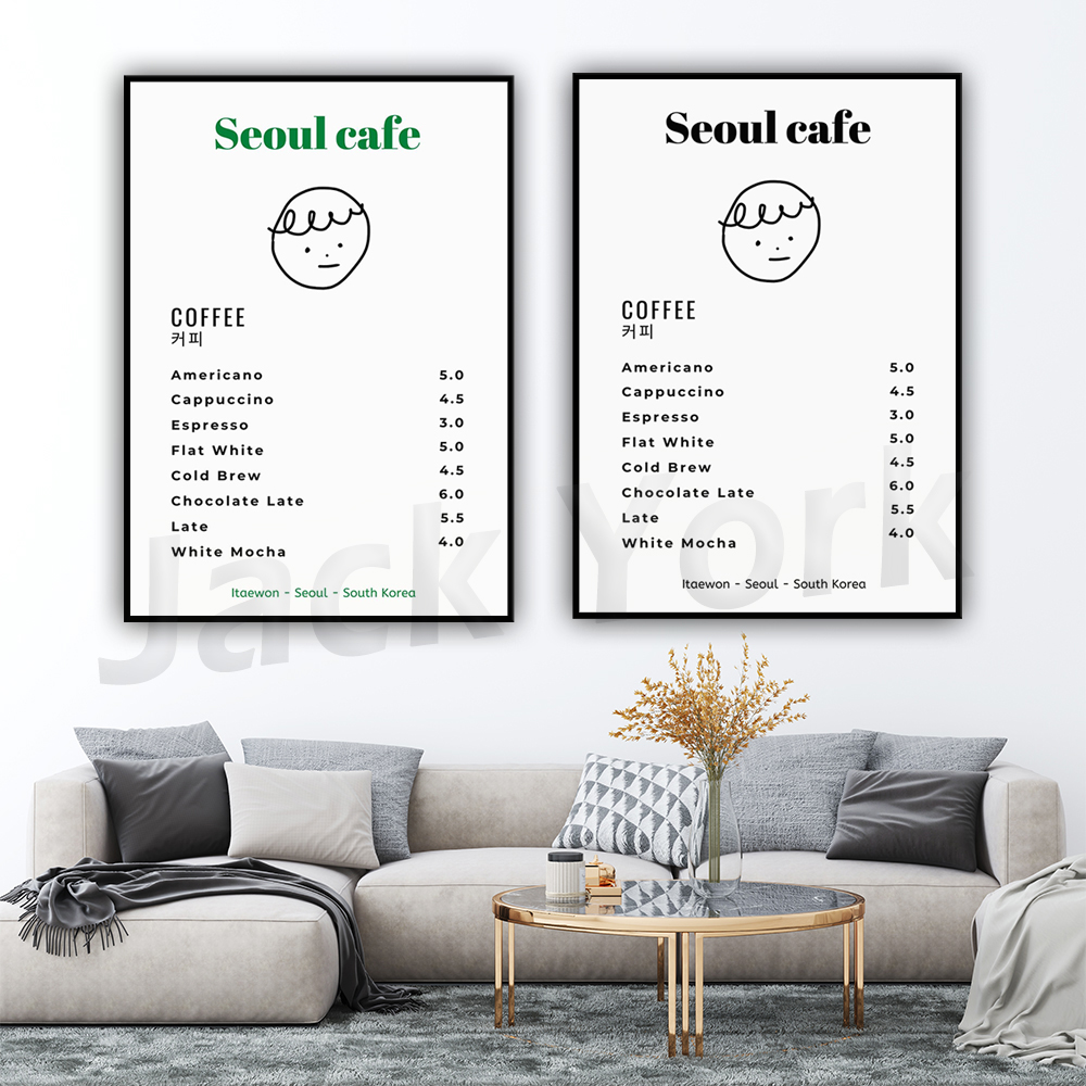 โซล Cafe พิมพ์ Wall Art พิมพ์  - Korean Lifestyle Aesthetic บทวิจารณ์และราคา
